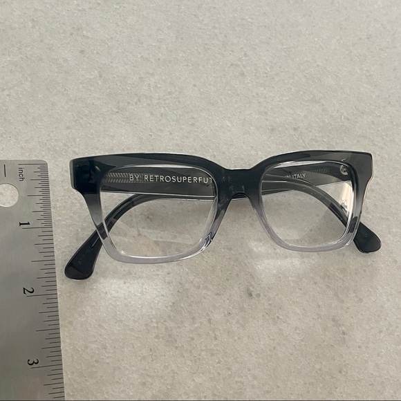 SOLD ❗️RETROSUPERFUTURE America Faded Grey & Crystal Square glasses Mens unisex - Picture 12 of 16